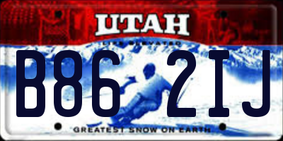 UT license plate B862IJ
