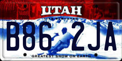 UT license plate B862JA
