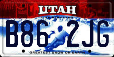 UT license plate B862JG