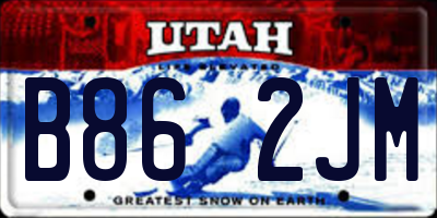 UT license plate B862JM