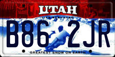 UT license plate B862JR