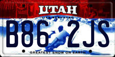 UT license plate B862JS