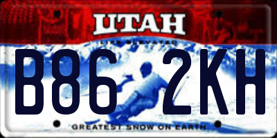 UT license plate B862KH