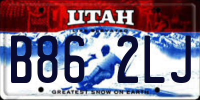 UT license plate B862LJ