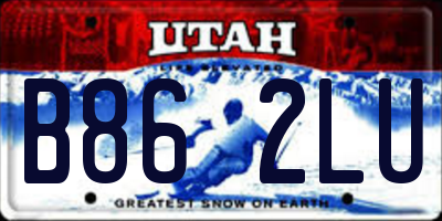 UT license plate B862LU