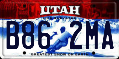 UT license plate B862MA