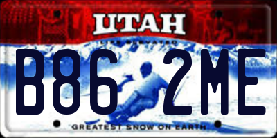 UT license plate B862ME