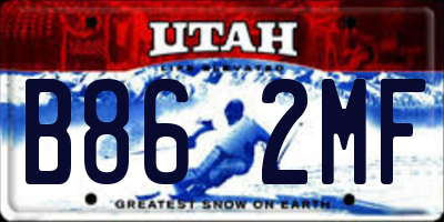 UT license plate B862MF