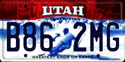 UT license plate B862MG