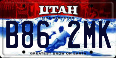 UT license plate B862MK