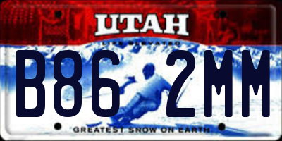 UT license plate B862MM