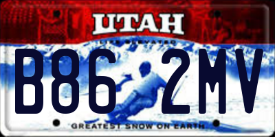 UT license plate B862MV