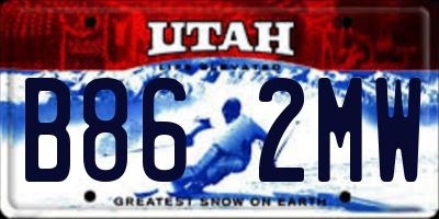 UT license plate B862MW