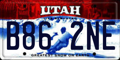 UT license plate B862NE
