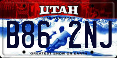 UT license plate B862NJ