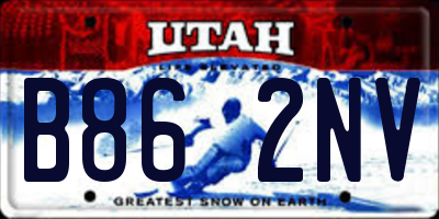 UT license plate B862NV