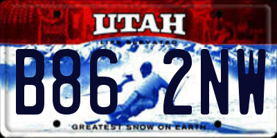 UT license plate B862NW