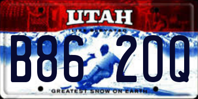 UT license plate B862OQ