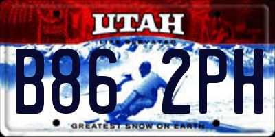 UT license plate B862PH