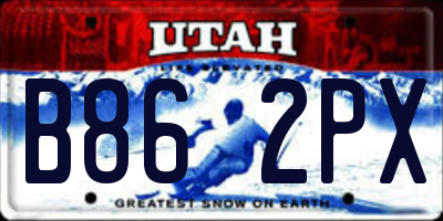UT license plate B862PX