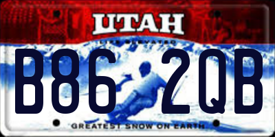 UT license plate B862QB