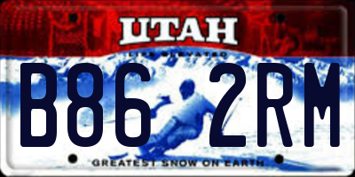 UT license plate B862RM
