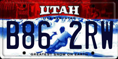 UT license plate B862RW