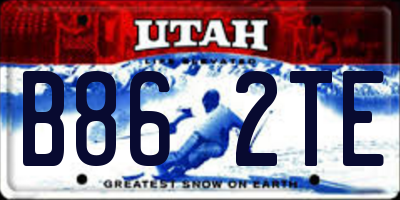 UT license plate B862TE