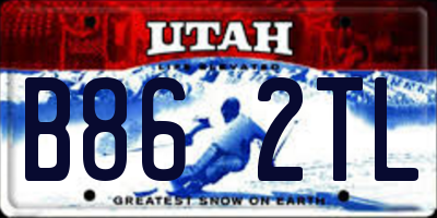 UT license plate B862TL