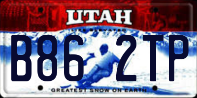 UT license plate B862TP