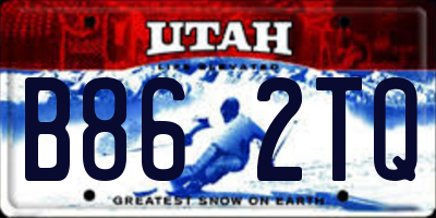 UT license plate B862TQ
