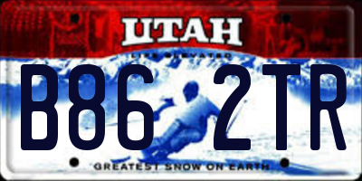 UT license plate B862TR
