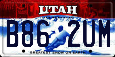 UT license plate B862UM