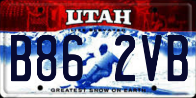 UT license plate B862VB
