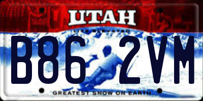 UT license plate B862VM