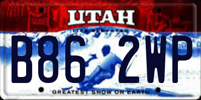 UT license plate B862WP