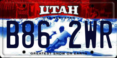 UT license plate B862WR