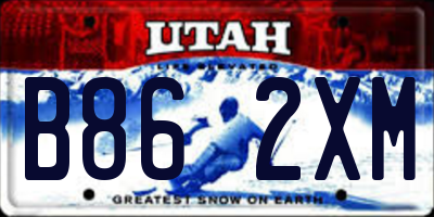 UT license plate B862XM