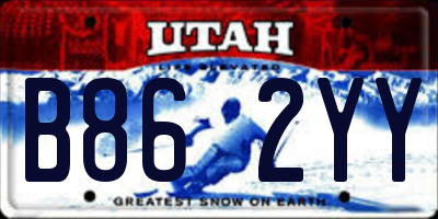 UT license plate B862YY