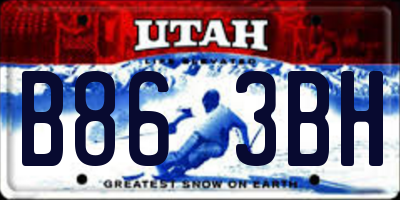 UT license plate B863BH