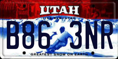 UT license plate B863NR