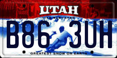 UT license plate B863UH