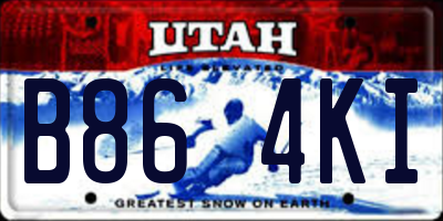 UT license plate B864KI