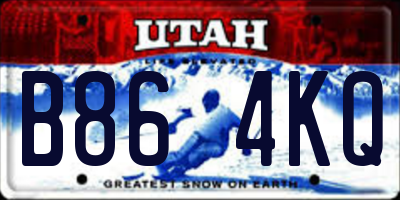 UT license plate B864KQ