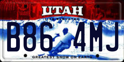 UT license plate B864MJ