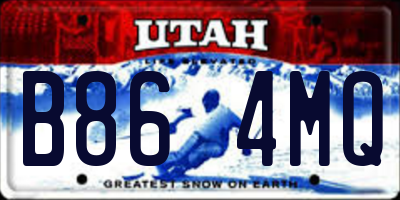 UT license plate B864MQ
