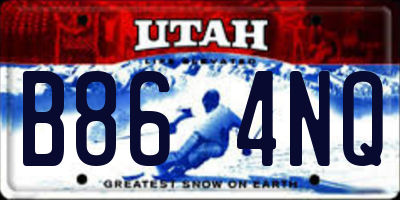 UT license plate B864NQ