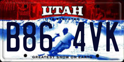 UT license plate B864VK