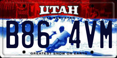 UT license plate B864VM