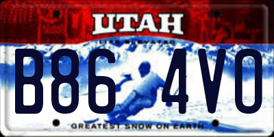 UT license plate B864VO